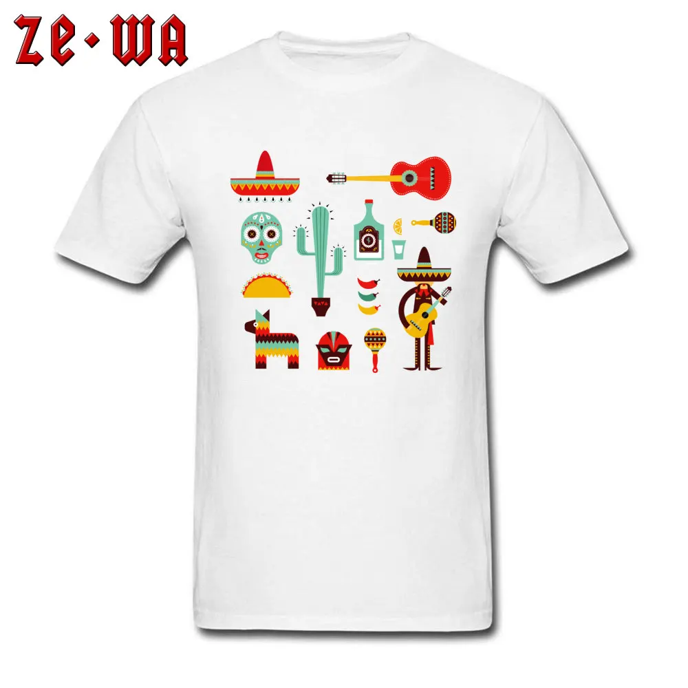 buy Mexico Elements T shirt Men Novelty T Shirt Custom Adult Oversized Tops Cotton Tees White Clothes Skull Print Drop Shipping