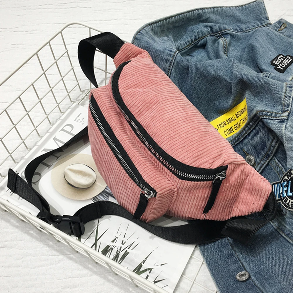 Поясная сумка, бренд, модная винтажная Вельветовая сумка с карманом, универсальный стиль, женская поясная сумка, сумки для живота, кошелек, унисекс, поясная сумка