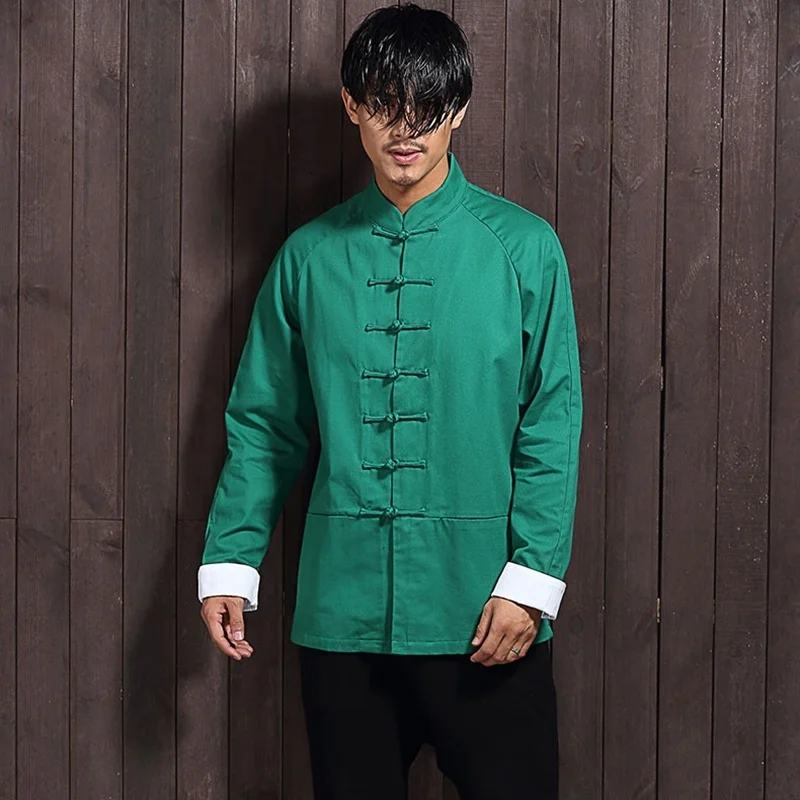 Традиционная китайская одежда для мужчин верхняя мужской пиджак воротник стойка костюм tangzhuang TA174