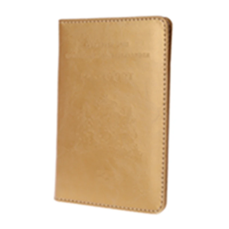 New Men Women Travel Leather Passport Card Cover Holder Case Protector Organizer Simple Design Casual Card Holder - Цвет: Золотой