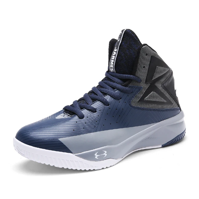 Zapatos De Baloncesto transpirable hombres al aire libre Zapatillas mujer Zapatillas De Baloncesto zapatos para hombre Baloncesto botas azul negro