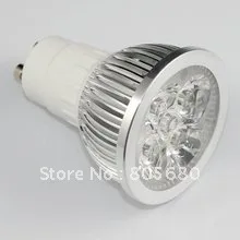 GU10 4*1 Вт Светодиодный точечный светильник, 320-360lm, холодный белый свет, AC85-265V, светодиодный Кристалл Epistar