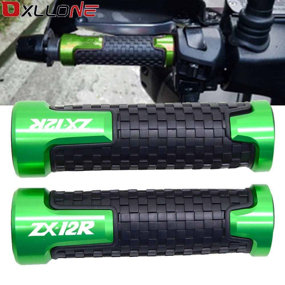 

7/8"22mm CNC Motorcycle Accessories Scooter Handle Bar Grips Moto Hand Bar grip For KAWASAKI ZX12R ZX 12R ZX 12 R 2000-2005