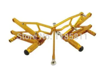 

7075 Aluminum ALLOY CNC Adjustable Rear Footrest Foot rest Peg FootPeg FOR Yamaha YZF R1 1999-2002 Custom Gold Motorcycle
