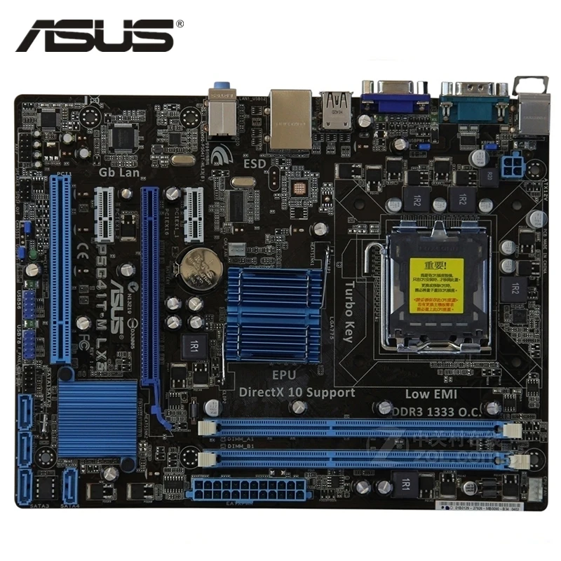 ASUS P5G41T-M LX3 материнская плата LGA 775 DDR3 8 ГБ для Intel G41 P5G41T-M LX3 настольная системная плата SATA II PCI-E X16 б/у