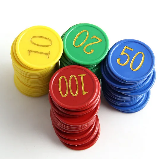 Multicolour 160 Plastic Poker Chips Kit Bargain Set Gambling Chips DIY