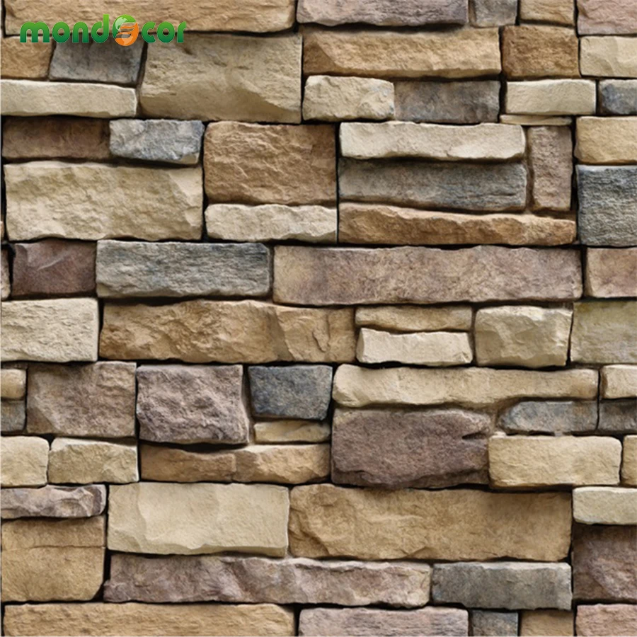 

Self adhesive Wallpaper Vinyl Waterproof Wall Covering Stickers Kitchen Bedroom Living Room TV Backdrop Rustic Brick Wallpaper