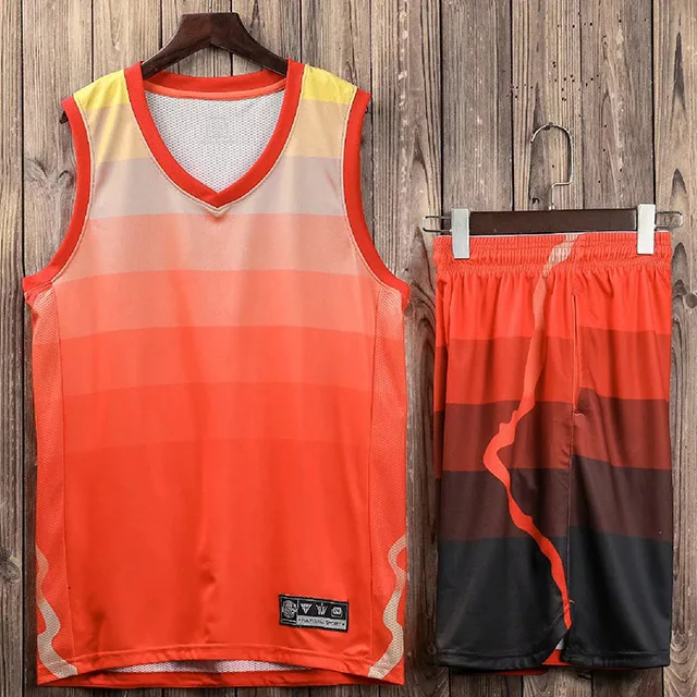 Мужской Детский женский баскетбольный трикотажный комплект с карманами, спортивная одежда, дышащая форма для колледжа и молодежи - Цвет: orange