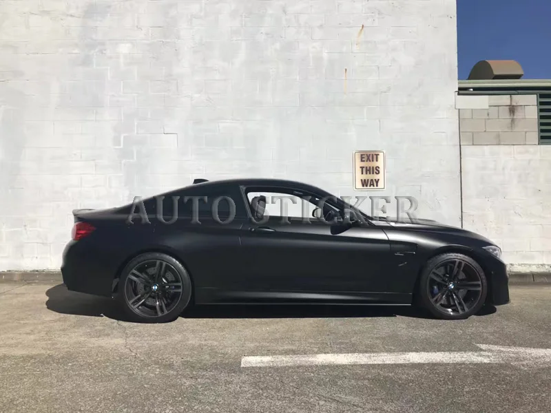 Satin Black Vinyl Car Wrap Film 44