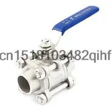 3/4PT 22 мм Резьба Полный Порт Из Нержавеющей Стали Из Трех Частей Шаровой Клапан