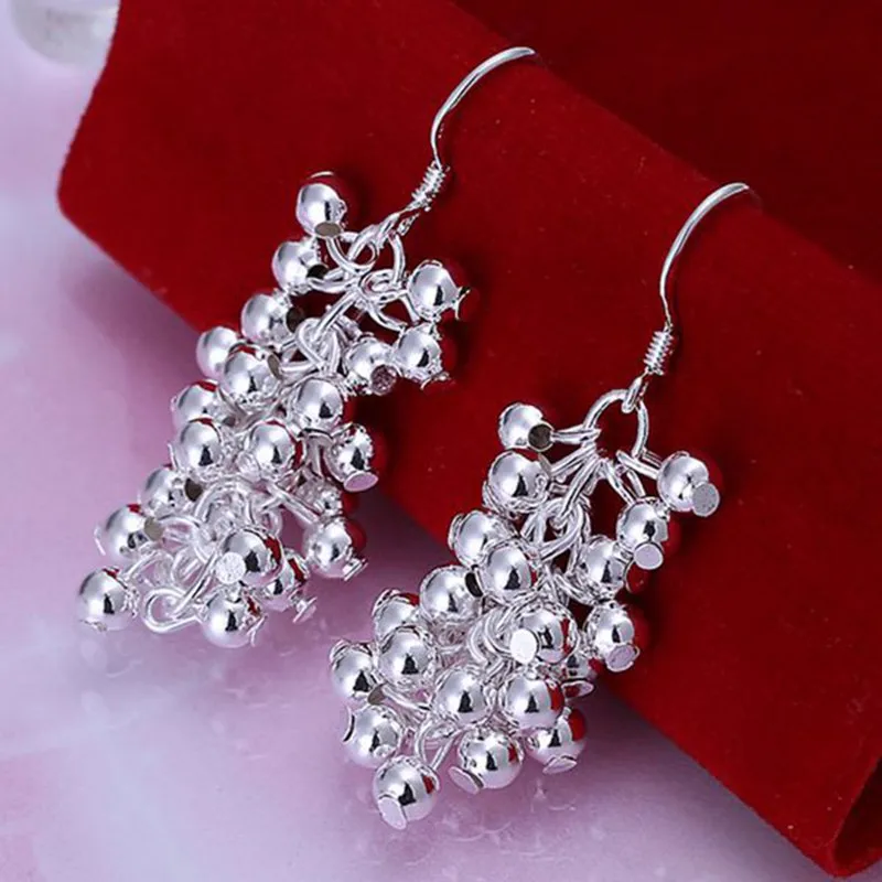 fashion jewelry Earring For Women, Silver Plated Earrings Purple Bean Earrings E008 /PGZQDHRA KYJNHWQD