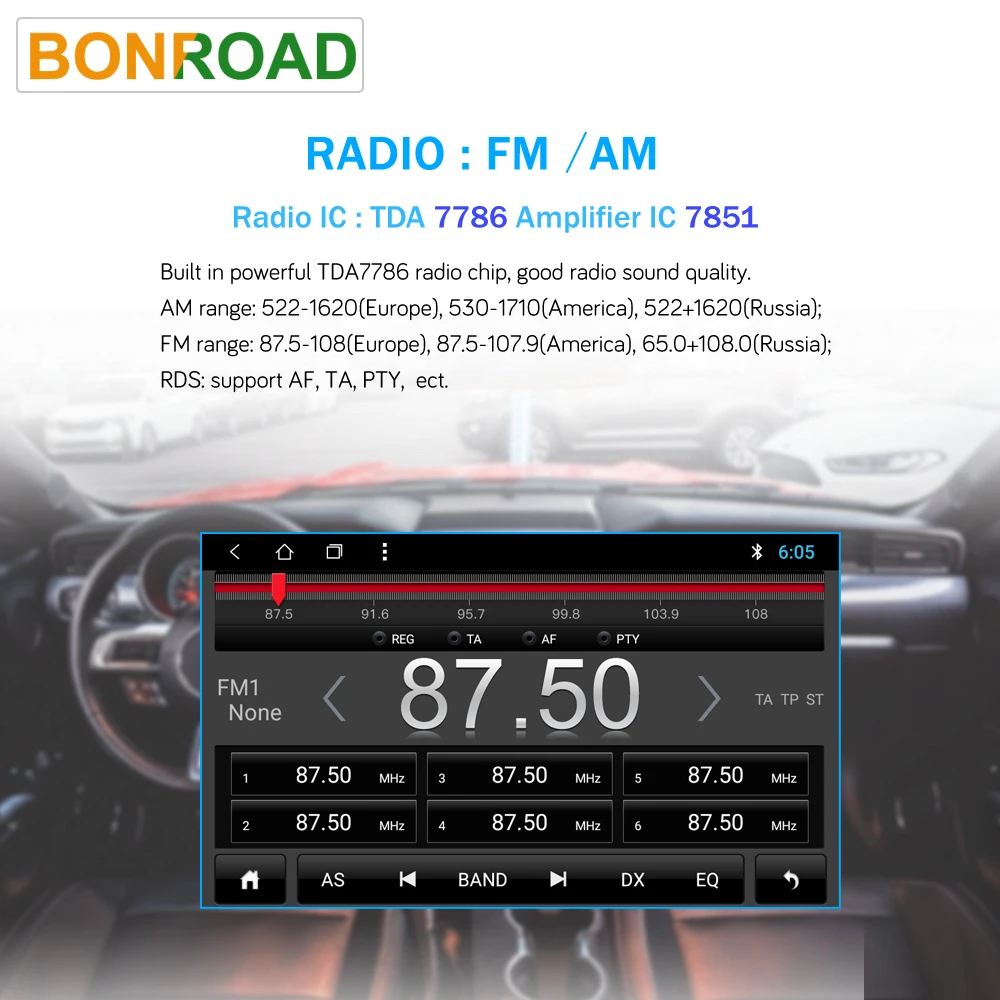 Perfect Bonroad Android 8.1.0 RAM2G Car Multimedia Player For Toyota Camry Radio Audio Navigation 2006-2012 Wifi /Bluetooth(No DVD) 2