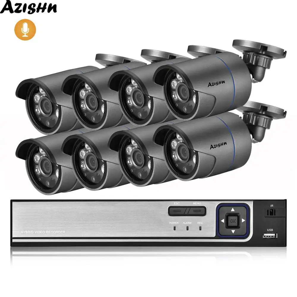 ZAISHN 8CH 4MP POE NVR H.265 CCTV система безопасности 2.0MP аудио запись 1080P наружная IP камера видеонаблюдения комплект видео