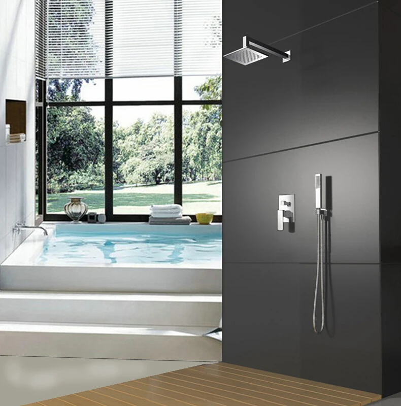 BECOLA 8 inch plastic shower head, In wall shower set, shower set