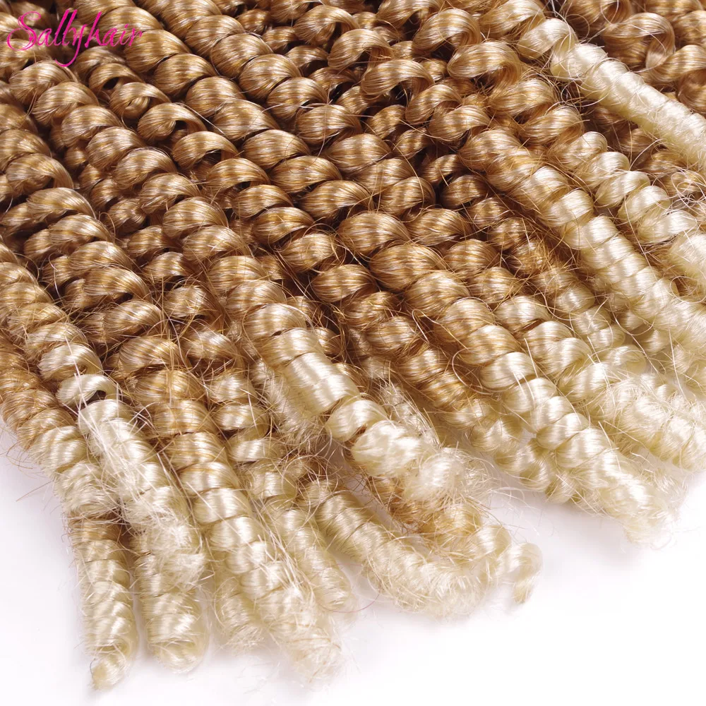  Crochet Braids Ombre Spring Twist Hair Kanekalon Synthetic Hair Extensions Braids Kinky Curly Twists (13)
