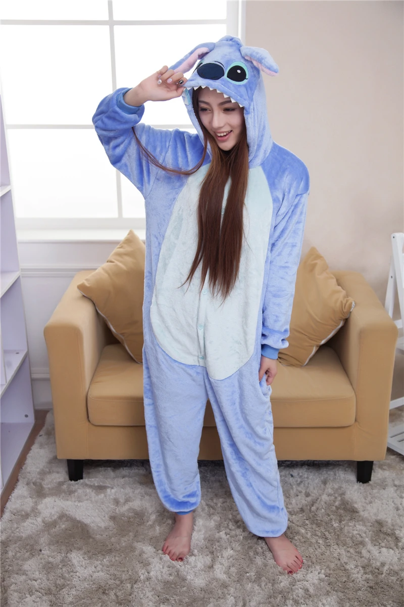 Blue Stitch Onesie Costumes Primark Animal Pajamas Piece Couples Pajamas - AliExpress