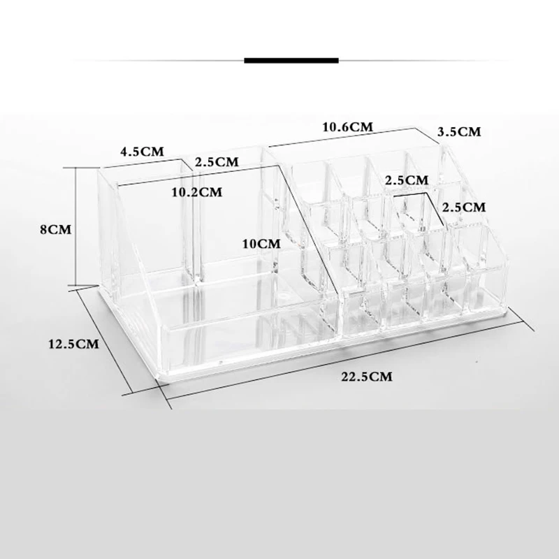 24 Сетки Органайзер ювелирные изделия и помада коробка для хранения случае макияж косметический Органайзер инструменты для макияжа, кисть держатель дисплей стенд