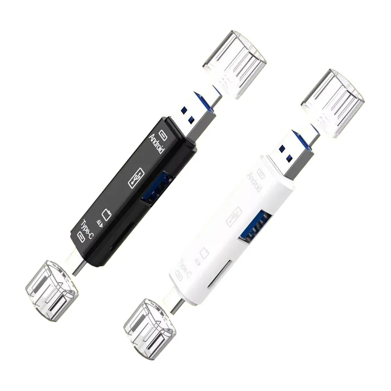 

MiOYOOW 3 in 1 Type-C Card Reader Micro USB Type-C Flash Drive Adapter Connector High Speed SD TF Memory OTG Card Reader