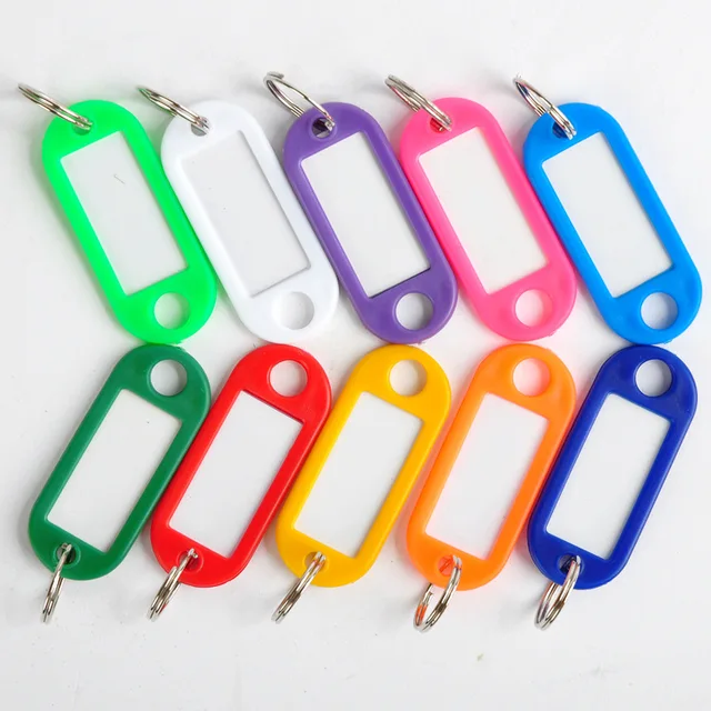 8pcs Can Bending Plastic Key Card Keychain Can Be Written Home
