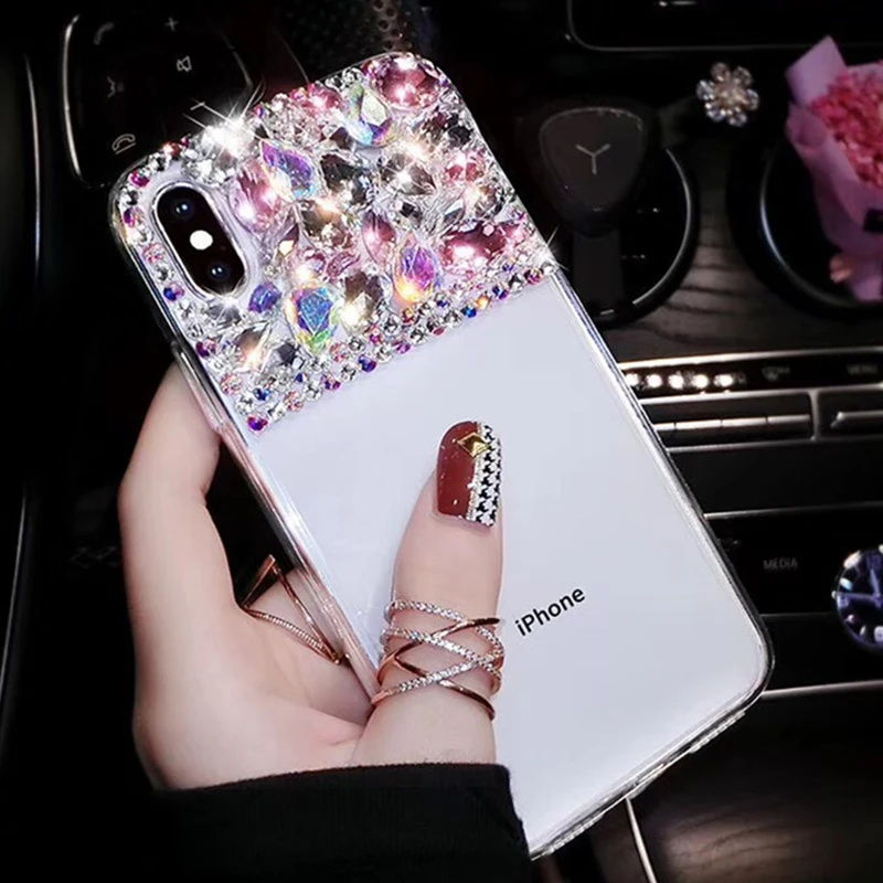 Чехол для iPhone XS Max XR X 8 Plus 7 6 6S прозрачный блестящий | Мобильные телефоны и
