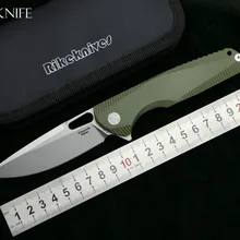 Rike RK802G Флиппер складной нож 154 см Сталь G10 титановая ручка Кемпинг Охота Карманный Открытый Тактика нож для выживания EDC инструмент