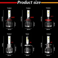 car styling 2pc/lot Car Headlight Bulb Car Styling H1 H7 H11 LED Auto Lamp Light Assembly 9005 9006 HB3/4 CSP Chip Headlamp H4 6000K 12000LM (4)