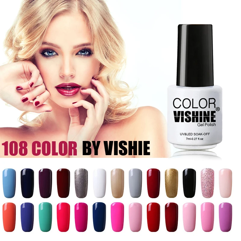 Vishine 7ミリリットルソークオフuvジェルネイルポリッシュかわいい色vernisのゲル半永久ゲルnagellakゲルlakワニスネイルグルーgelpolish Gel Semi Permanent Vernis Gel Semi Permanentnail Glue Aliexpress