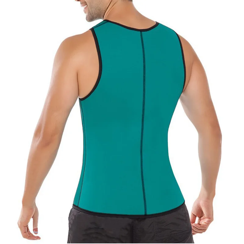 

Men Waist Trainer Vest for Weightloss Hot Neoprene Corset Body Shaper Zipper Sauna Tank Top Workout Shirt