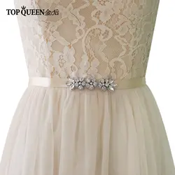 TOPQUEEN S330 Accessoire Mariage свадебные Diamond талии Ремни для свадебное платье стразы акцентировано Свадебные пояс-кушак для Вечеринка