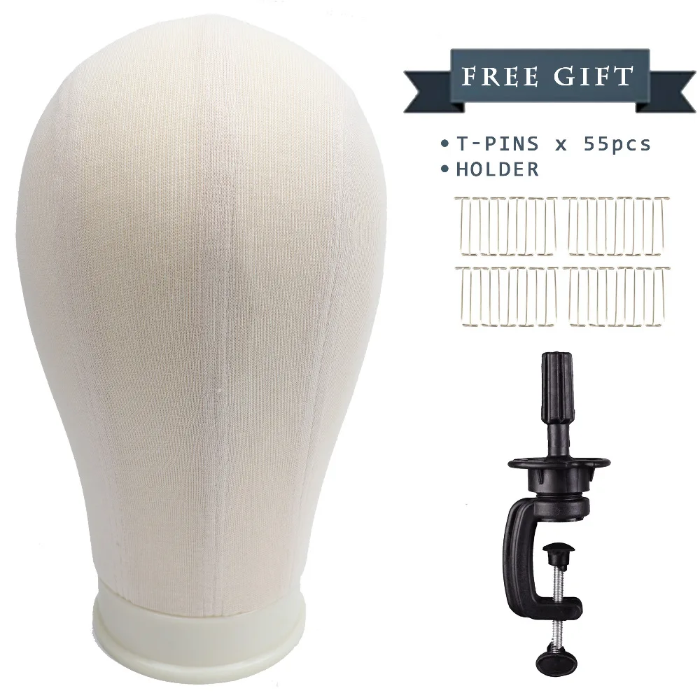 

Canvas Block Poly Head Wig Making Head Weft/Wig Display Styling Mannequin Head Manikin Head Dryer 21"/22"/23"/24"/25