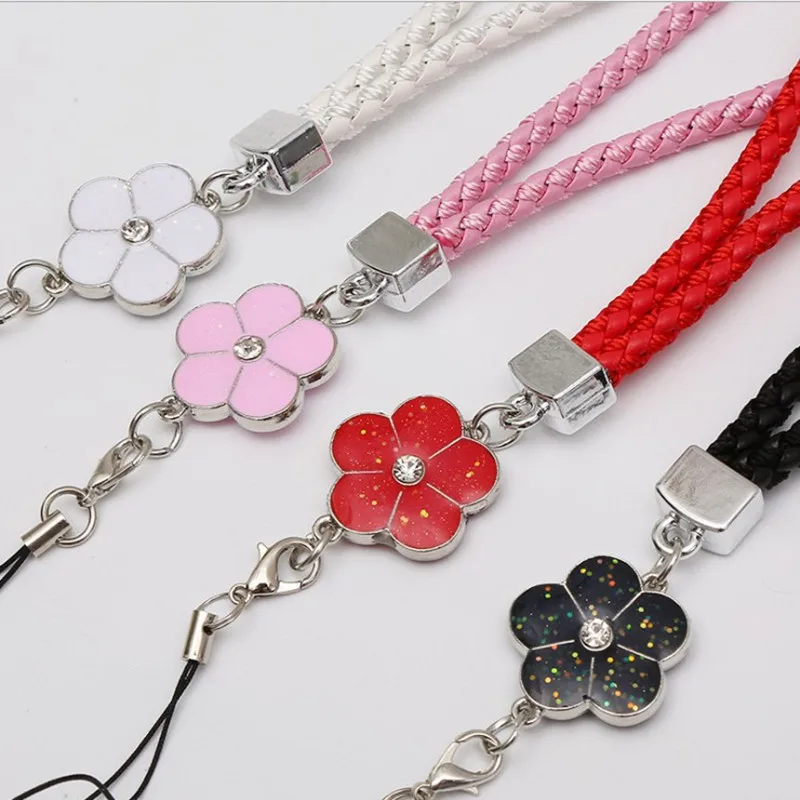 

10Pcs Short Hand Strap Anti-slip Mobile Phone Straps Flower Cord Phone Hand Rope Lanyard for keys phone accessories Strap