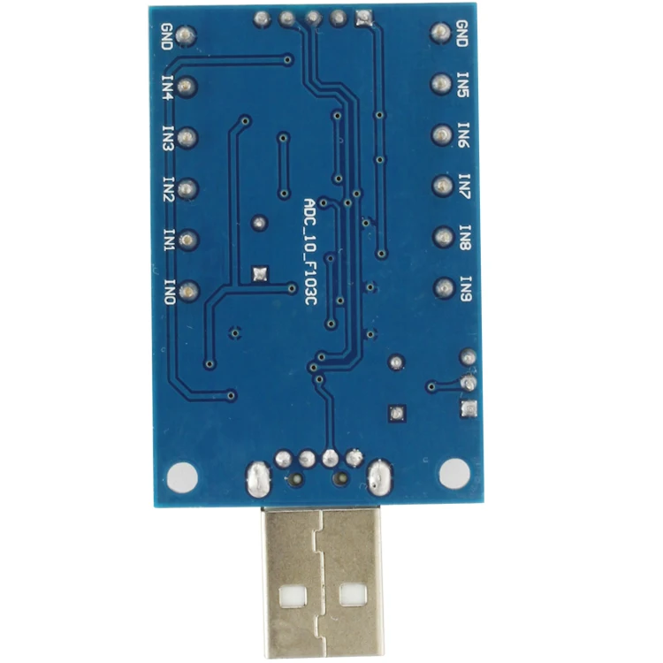 USB DAQ сбора данных 10 каналов 12-разрядный аналоговые входные сигналы 10AD STM32 UART модуль АЦП