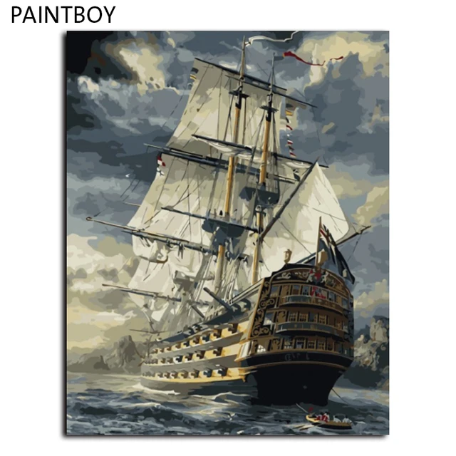 Vendita caldo Incorniciato Barca A Vela DIY Pittura A Olio By Numbers Kit Pittur Vendita caldo Incorniciato Barca A Vela DIY Pittura A Olio By Numbers Kit Pittur