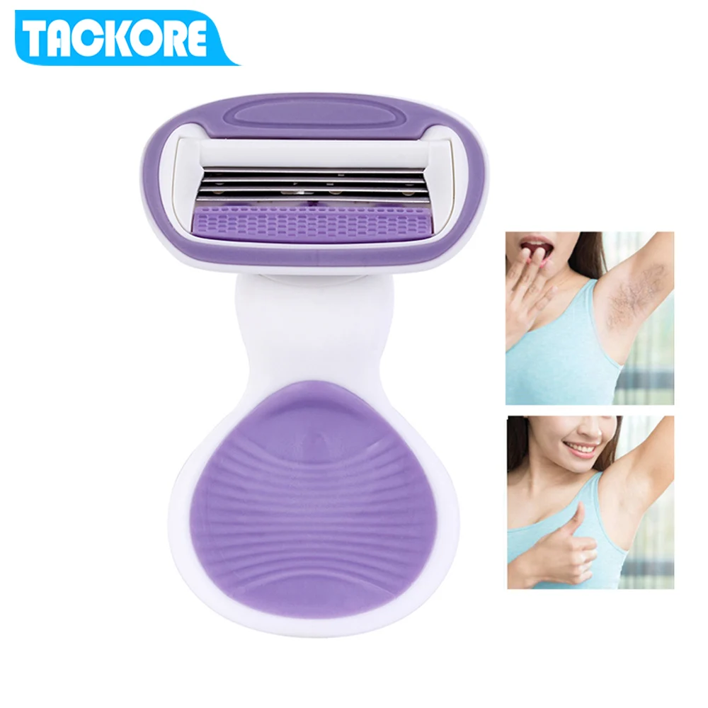 

Tackore Razor for Women Girls Ultra Thin Layers Blade with Lubricating Soap Safty Razor Shaving & Hair Removal