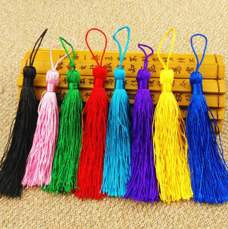 100 шт/Лот 77 Цвета 12.5 cm long Silk TASSEL Fringe Подвески китайский узел кисточки для DIY ювелирных ожерелье Материалы для изготовления