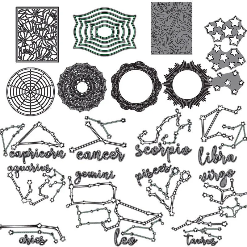 Колеса цветут слой Звезда Созвездие металлические режущие штампы трафарет для DIY скрапбукинг украшения тиснение поставщик ремесло высечки