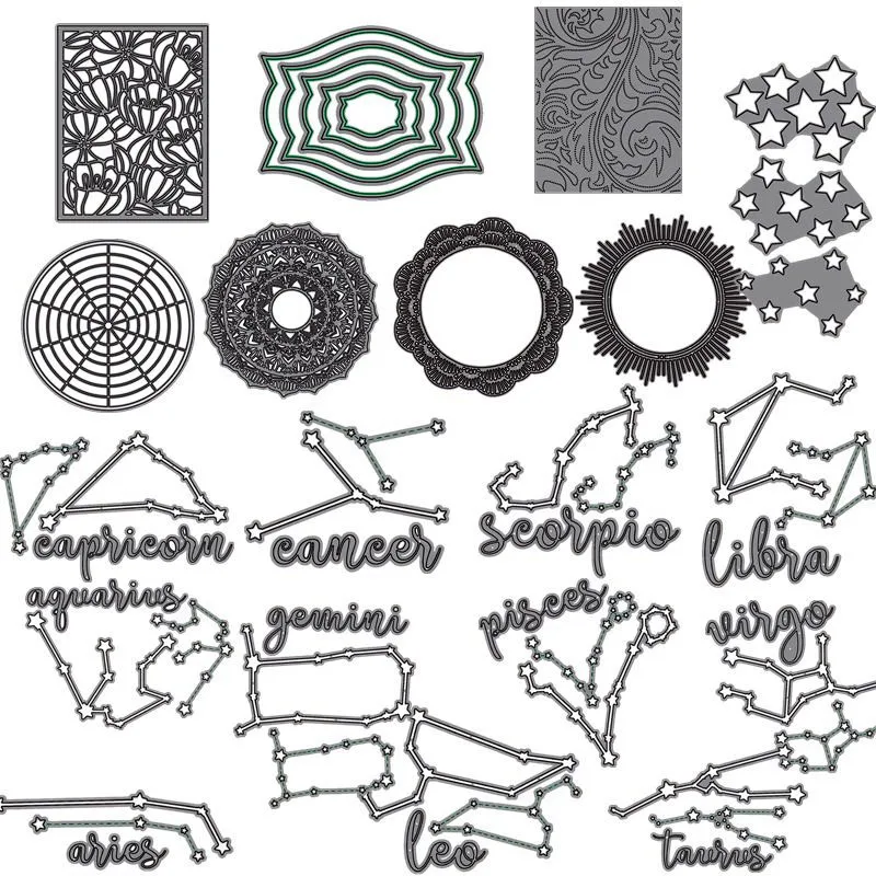 

Wheel Bloom Layer Star Constellation Metal Cutting Dies Stencil For DIY Scrapbooking Decoration Embossing Supplier Craft Die Cut