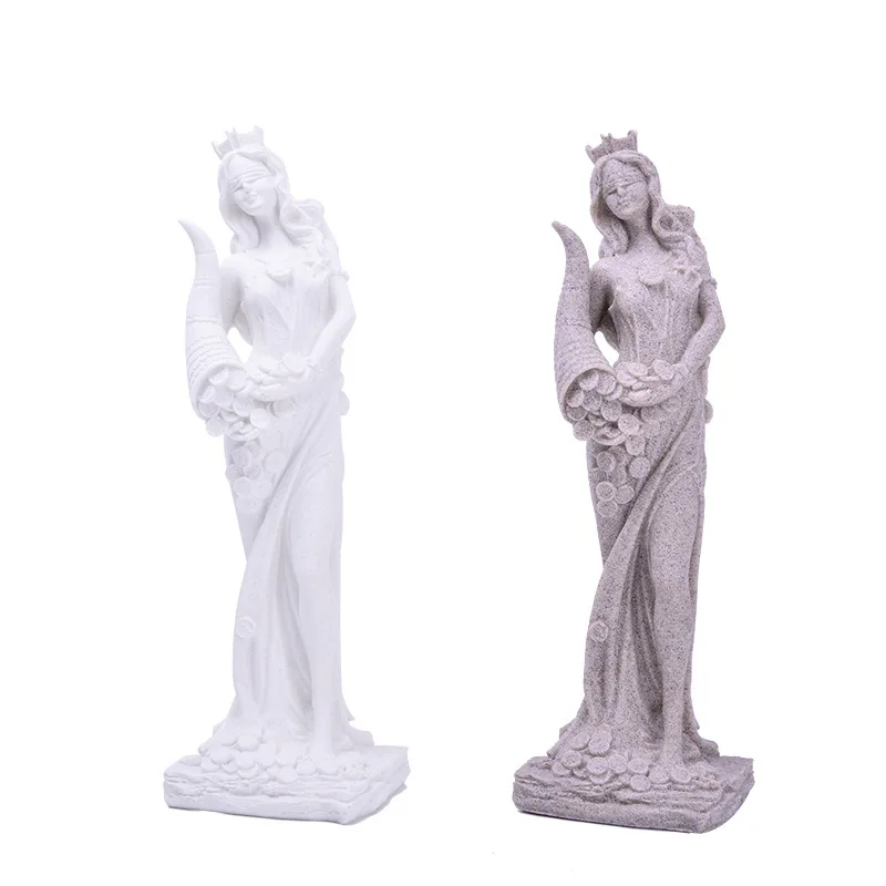 Абстрактные статуи богини Фортуны скульптура орнамент ручной работы песчаник свадебный Декор Ремесло Украшение для гостиной L3340