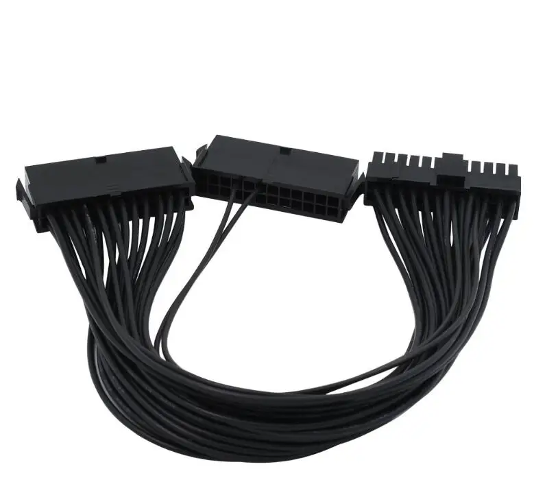 24Pin Power Supply Synchronizer Male to Female ATX Mining 30cm 24 Pin Dual PSU Extension Cable for Computer Adaptor for Mining