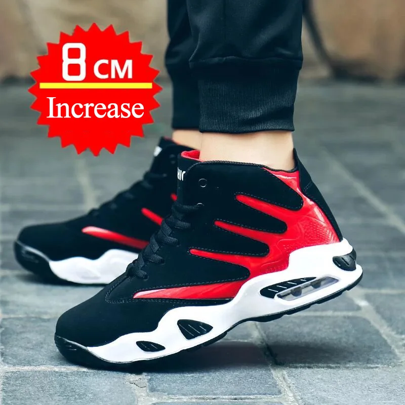 Deerway Zapatos de Baloncesto de Marca Los Hombres Jordan Rojo Negro Para Hombre Zapatillas de Deporte de Cuero Aumento de la Altura Calza El Envío Libre - AliExpress