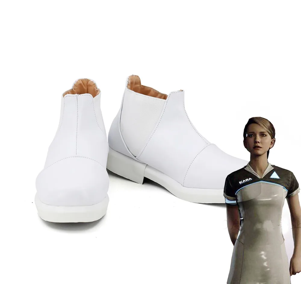 

Detroit Kara Shoes Cosplay Game Detroit Become Human Kara Cosplay Shoes White Boots Custom Made Any Size