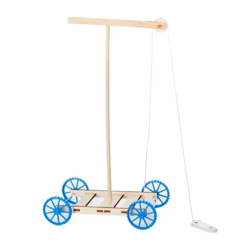 price cut  Gravity Car Model DIY Children Toy Education Science Experiment Wood Board Baby Creative DIY Toys C