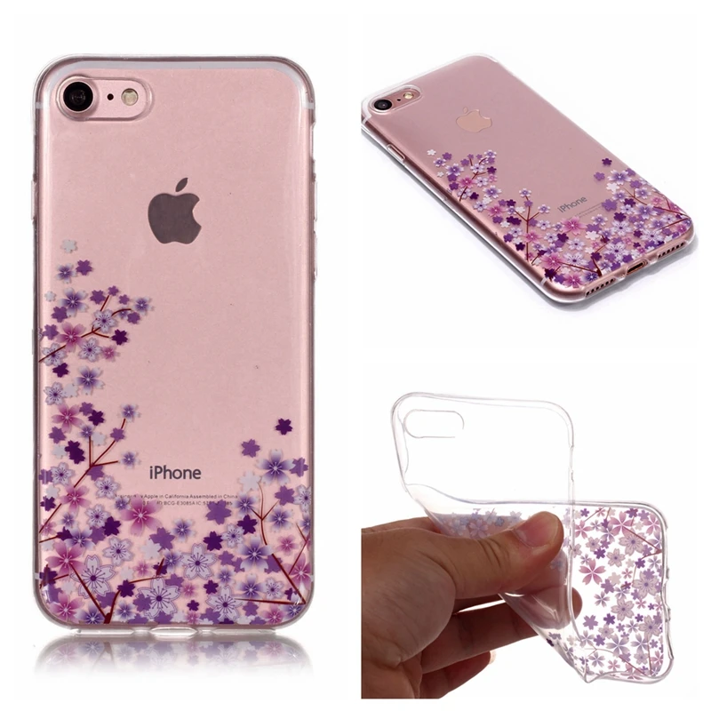 

Coque for iPhone 5 5s se Silicon Case Cover Cute Rabbit Cherry Transparent Phone Case on for iPhone 6 6s 7 8 iPhone X Funda Case