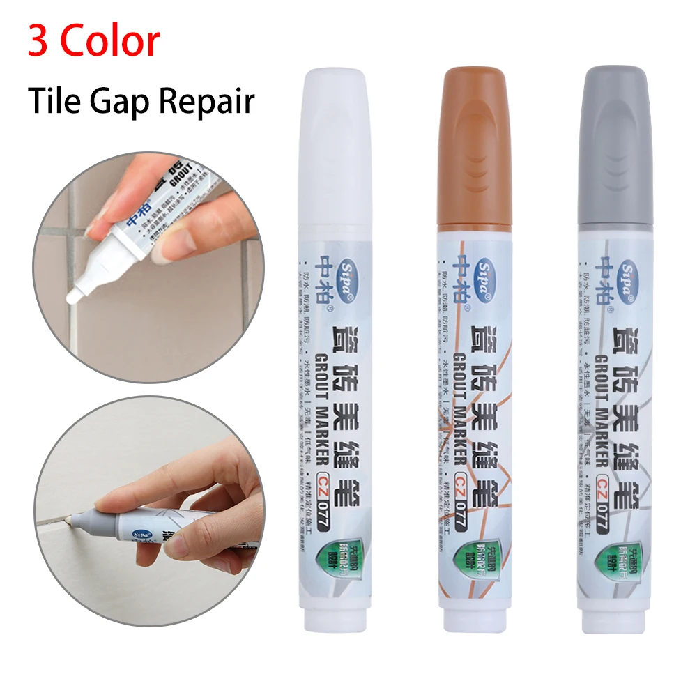 

3 colors Tile Pen Gap Repair Refill Grout Refresher Kitchen Shower Bathroom Paint Cleaner Tile Grout Refill