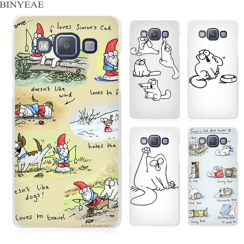 BINYEAE Simons Cat cute anime Clear Transparent Cell Phone