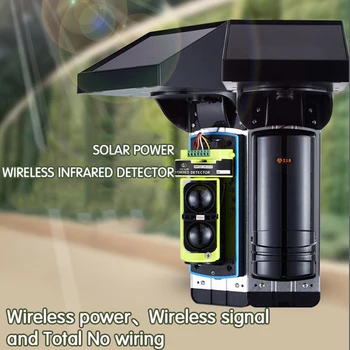 

wireless Beam passive lnfrared Detector solar power 100m indoor 433Mhz wireless host alarm panel Smart Home Security system