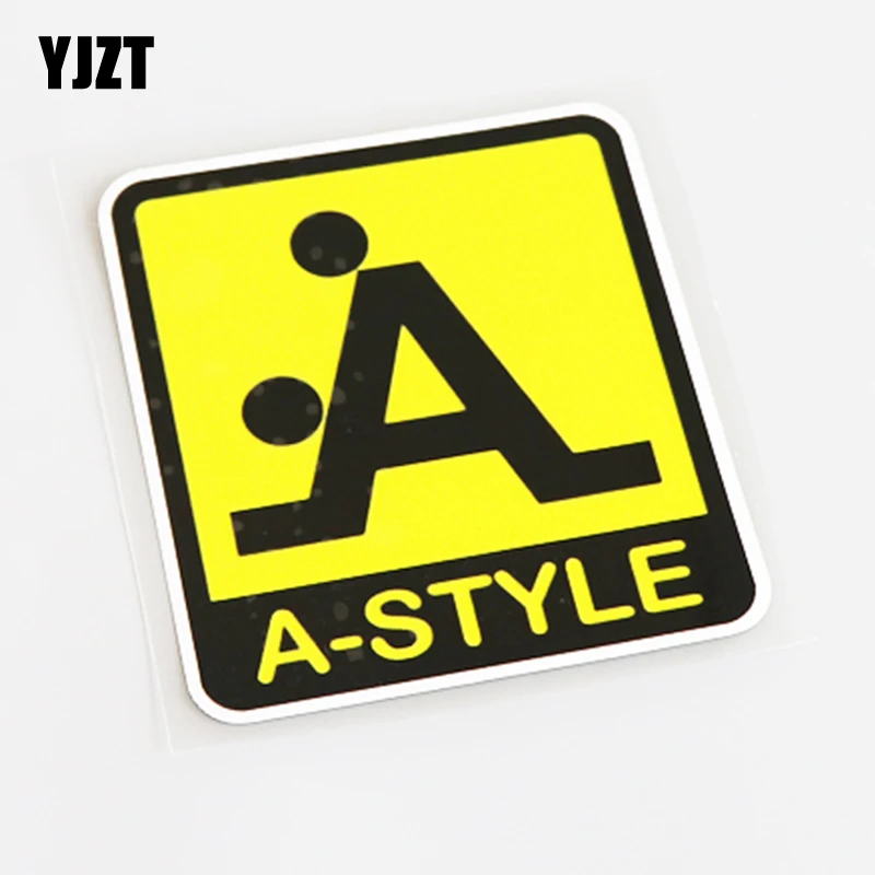 

YJZT 8.7CM*10CM Fashion Reflective A-STYLE Decal Car Sticker PVC Accessories 13-0643