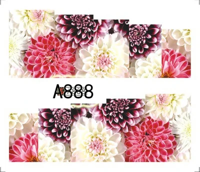 Nail sticker art decoration cirle flower fire slider adhesive Water Transfer decals manicure lacquer accessoires polish foil | Красота и