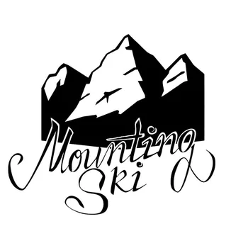 

17.9cm*15.5cm Mounting Ski And Other Interesting Activitys Vinyl Car Sticker Vivid Window Decal