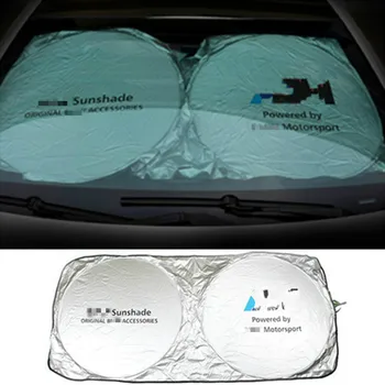 

150*70cm Car styling Front Sunshades For BMW 1 3 5 7 Series M3 M5 X3 E36 E39 E60 F30 F10 E46 E30 E34 E38 F20 E70 For Audi Sline
